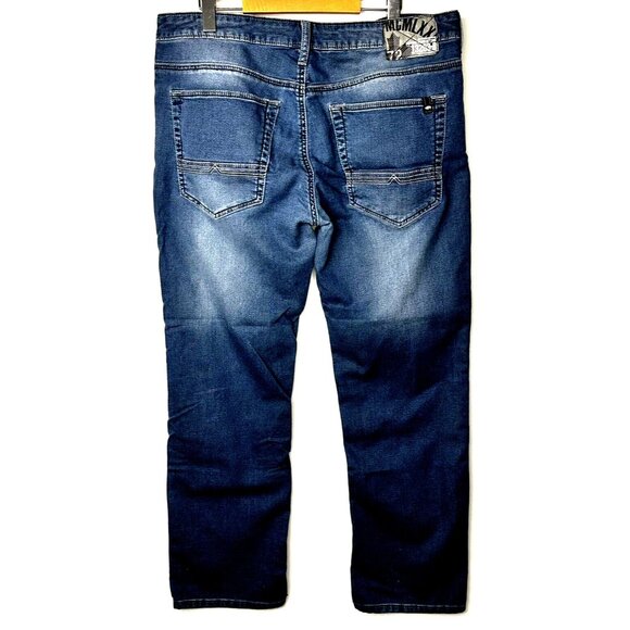 Buffalo David Bitton Mens Jeans 13203-B Felix-X Easy Fit Denim Blue 36X30 - Picture 2 of 16